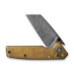 Civivi Amirite 4 Reverse Tanto Ultem Amber Damascus Çakı