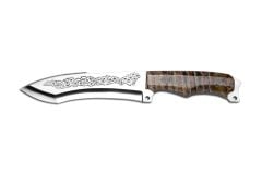 Bora Mamut Dişi Saplı Gravürlü Özel Tasarım Bıçak Sakura 2