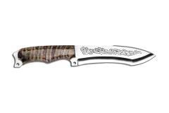 Bora Mamut Dişi Saplı Gravürlü Özel Tasarım Bıçak Sakura 2