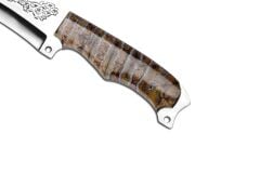 Bora Mamut Dişi Saplı Gravürlü Özel Tasarım Bıçak Sakura 2