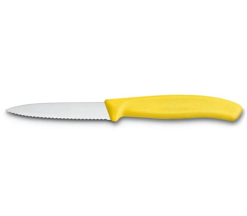 Victorinox SwissClassic 8cm Tırtıklı Soyma Bıçağı Sarı