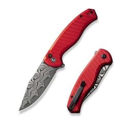 Civivi Stormhowl Aluminum Milled Red Damascus Çakı