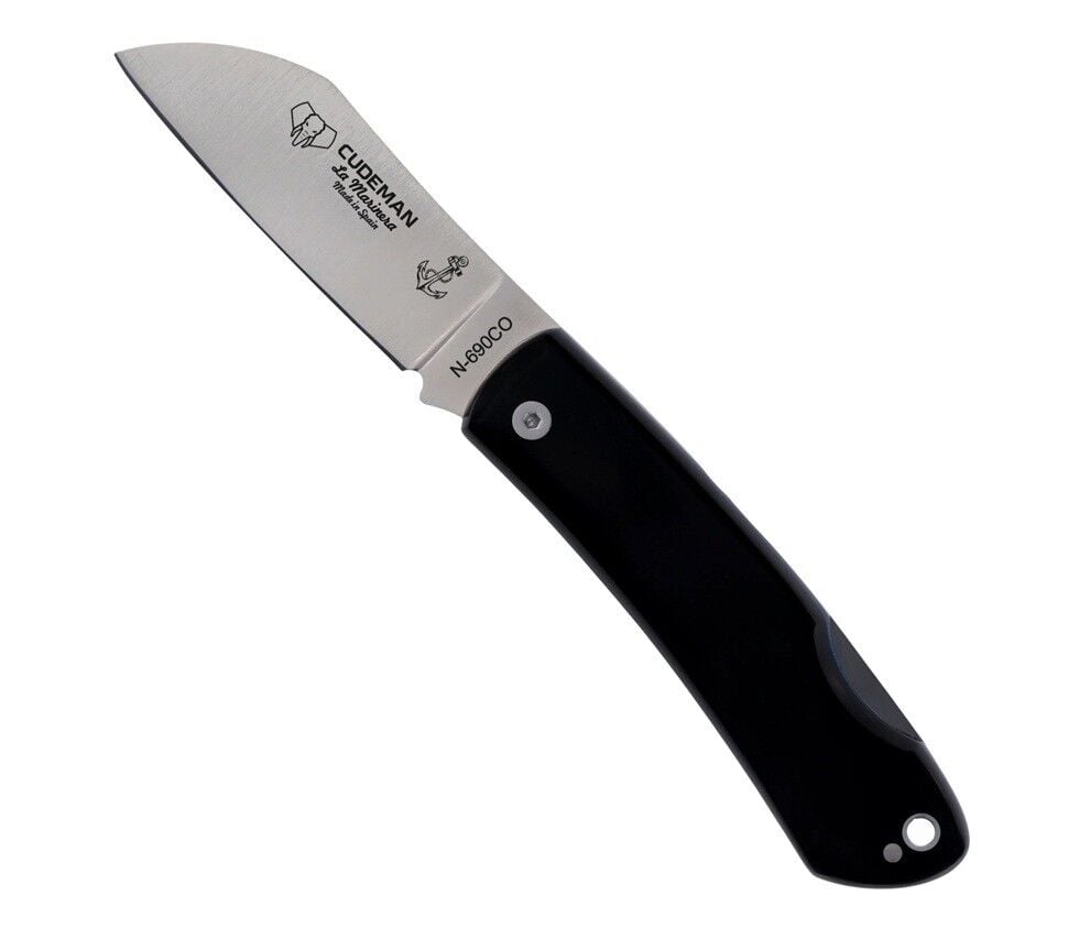 Cudeman 386-MF La Marinera Phernocraft Black Micarta Saplı Deri Kılıflı Çakı