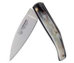 Cudeman 445-AF Catalana S Bull Horn Boğa Boynuzu Saplı Deri Kılıflı Çakı