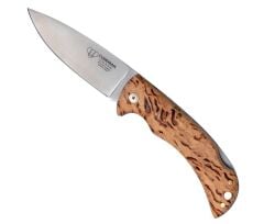 Cudeman 325-DF Galatea Curly Birch Huş Ağacı Saplı Deri Kılıflı Çakı