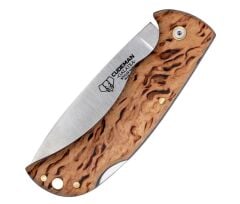 Cudeman 325-DF Galatea Curly Birch Huş Ağacı Saplı Deri Kılıflı Çakı