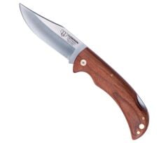 Cudeman 326-GF Artemisa Satin Walnut Ceviz Ağacı Saplı Deri Kılıflı Çakı