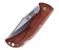 Cudeman 326-GF Artemisa Satin Walnut Ceviz Ağacı Saplı Deri Kılıflı Çakı