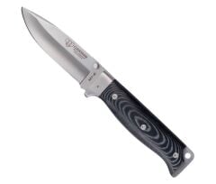 Cudeman 328-MF MT-6 Black Micarta Saplı Deri Kılıflı Çakı