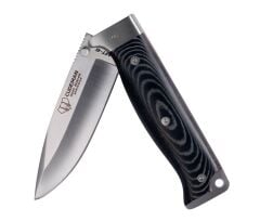 Cudeman 328-MF MT-6 Black Micarta Saplı Deri Kılıflı Çakı
