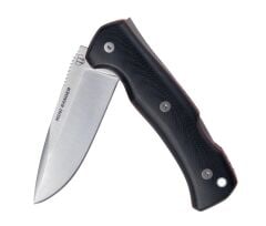 Cudeman 337-GNF Mini Ranger Black G10 Saplı Klipsli ve Deri Kılıflı Çakı