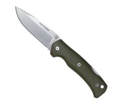 Cudeman 337-GVF Mini Ranger Green G10 Saplı Klipsli ve Deri Kılıflı Çakı