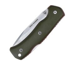 Cudeman 337-GVF Mini Ranger Green G10 Saplı Klipsli ve Deri Kılıflı Çakı