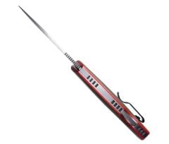 Cudeman 337-GVF Mini Ranger Green G10 Saplı Klipsli ve Deri Kılıflı Çakı