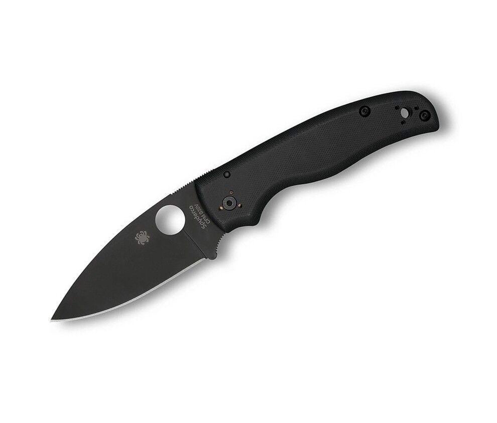 Spyderco Shaman Black G-10 Black Blade PlainEdge Çakı