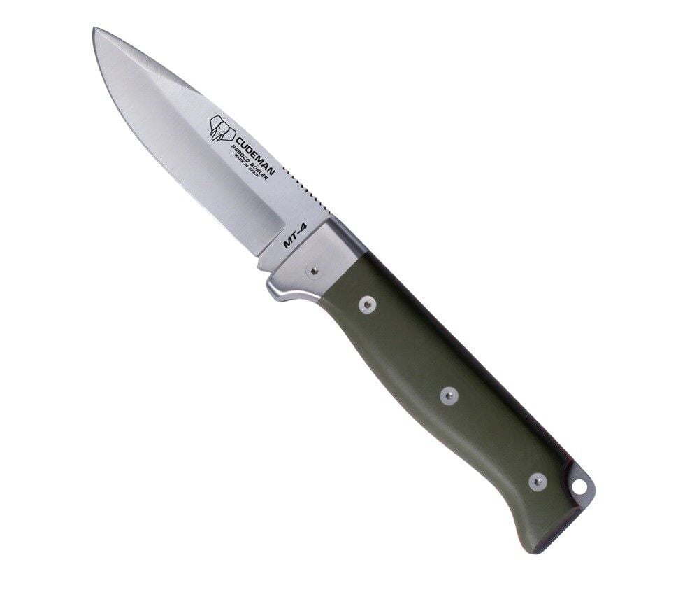 Cudeman 384-GVF MT-4 Green G10 Deri Kılıflı Çakı