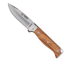 Cudeman 384-LF MT-4 Natural Olive Zeytin Saplı Deri Kılıflı Çakı