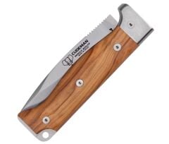 Cudeman 384-LF MT-4 Natural Olive Zeytin Saplı Deri Kılıflı Çakı