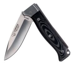 Cudeman 384-MF MT-4 Black Micarta Saplı Deri Kılıflı Çakı