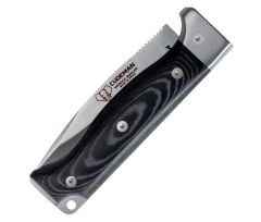 Cudeman 384-MF MT-4 Black Micarta Saplı Deri Kılıflı Çakı