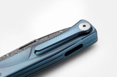 Lionsteel Thrill Damascus Blue Titanium Çakı