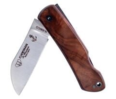 Cudeman 386-GF La Marinera Polished Waltun Ceviz Saplı Deri Kılıflı Çakı