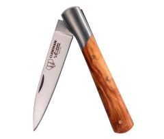 Cudeman 409-LF Vendetta Natural Olive Wood With Bolster Zeytin Saplı Deri Kılıflı Çakı