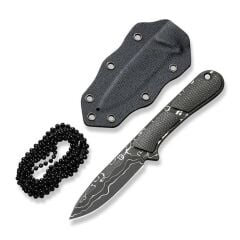 Civivi Mini Elementum Fixed Micarta Dark Green Damascus Bıçak