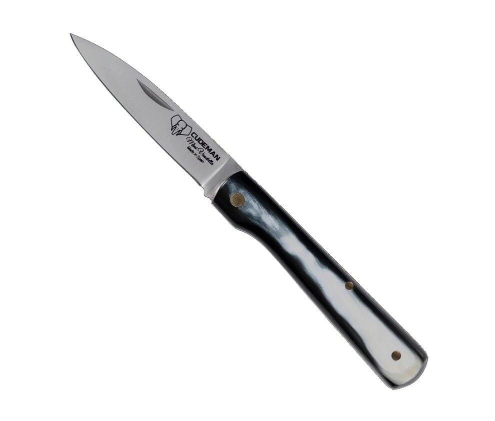 Cudeman 451-AF Mini Vendetta Bull Horn Boğa Boynuzu Saplı Deri Kılıflı Çakı