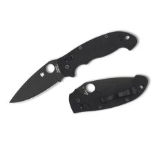 Spyderco Manix 2 XL Black G10 Black Blade PlainEdge Çakı