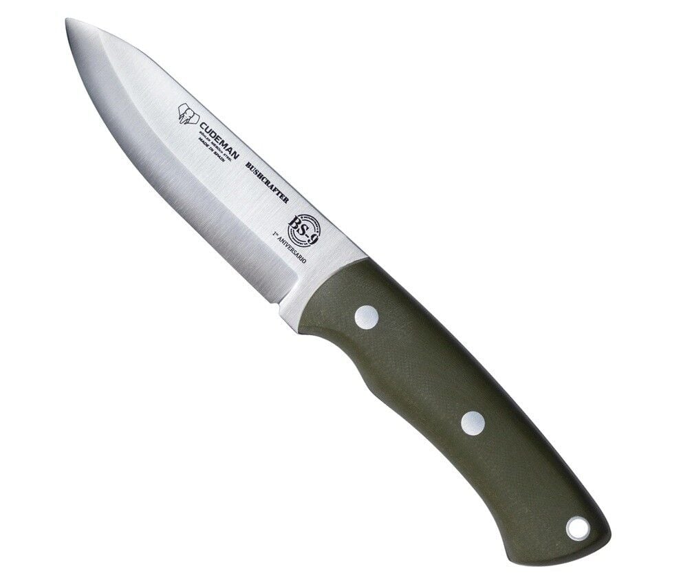 Cudeman 206-GVC Bushcrafter Green G10 Saplı Hayatta Kalma Kitli Deri Kılıflı Bıçak