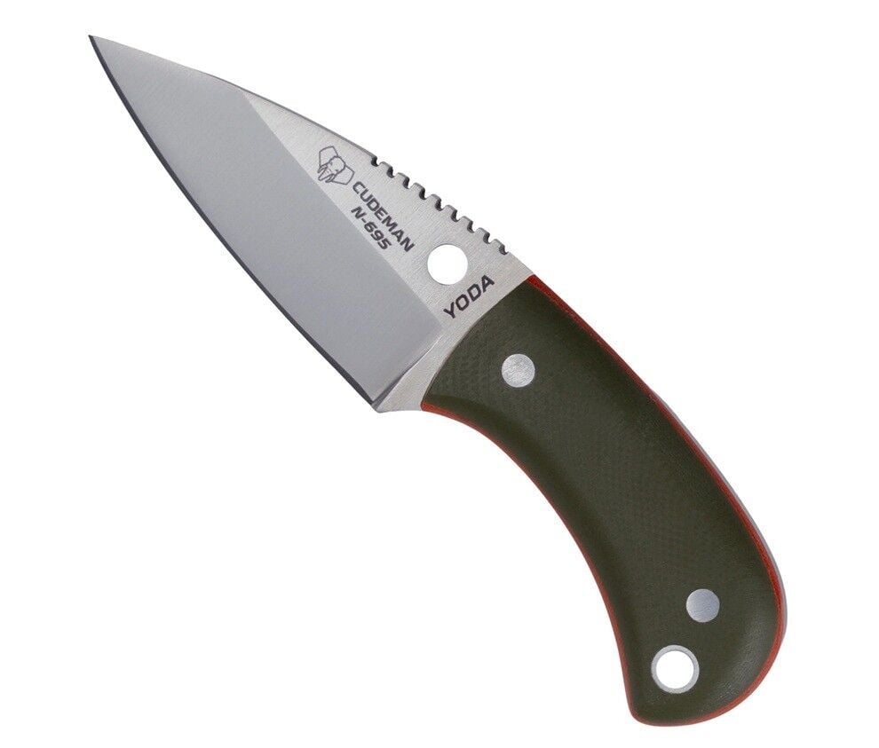 Cudeman 200-GV Yoda Green G10 Saplı Deri Kılıflı Bıçak