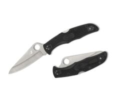 Spyderco Pacific Salt 2 Black Lightweight Black Blade PlainEdge Çakı