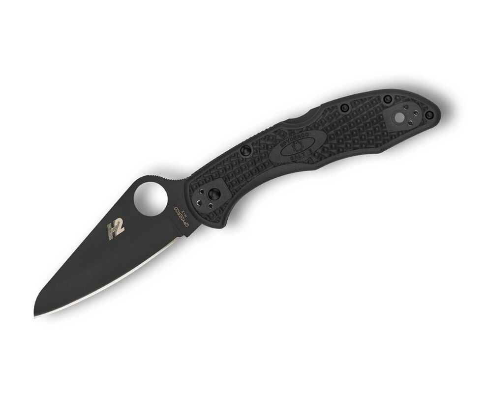 Spyderco Salt 2 Black Lightweight Black Blade PlainEdge Çakı