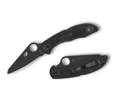 Spyderco Salt 2 Black Lightweight Black Blade PlainEdge Çakı