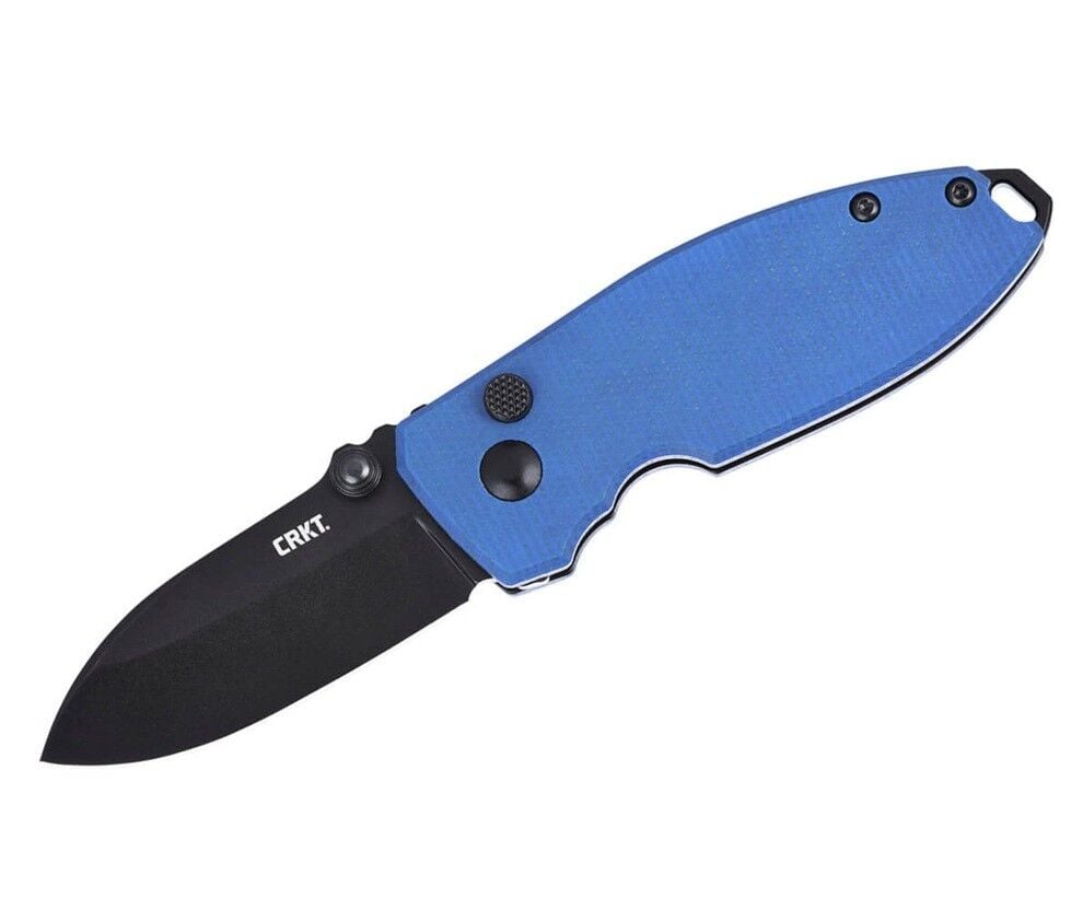 CRKT Squid Button Lock Micarta Blue Çakı