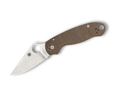 Spyderco Para 3 Brown Canvas Micarta CPM Cru-Wear PlainEdge Çakı