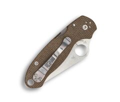 Spyderco Para 3 Brown Canvas Micarta CPM Cru-Wear PlainEdge Çakı