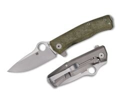 Spyderco SpyMyto Flash Batch Green Micarta PlainEdge Çakı