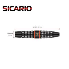 Winmau Sicario Onyx %90 Tungsten 25gr Çelik Uçlu Dart Oku