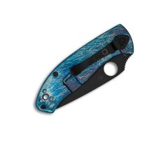 Spyderco Tenacious Blue TI Black D2 PlainEdge Çakı