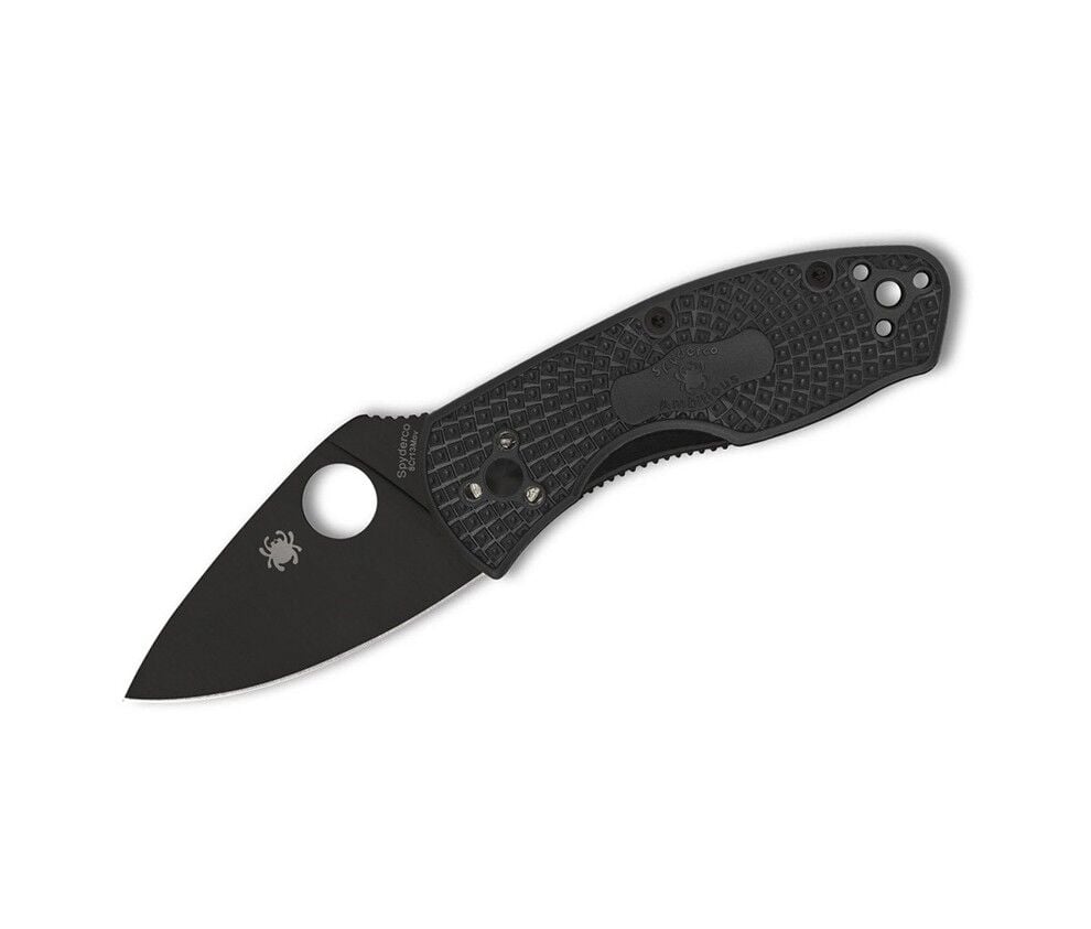 Spyderco Ambitious Black Lightweight Black Blade PlainEdge Çakı
