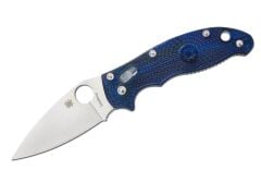 Spyderco Manix 2 Transluscent Handle Blue Plain Çakı