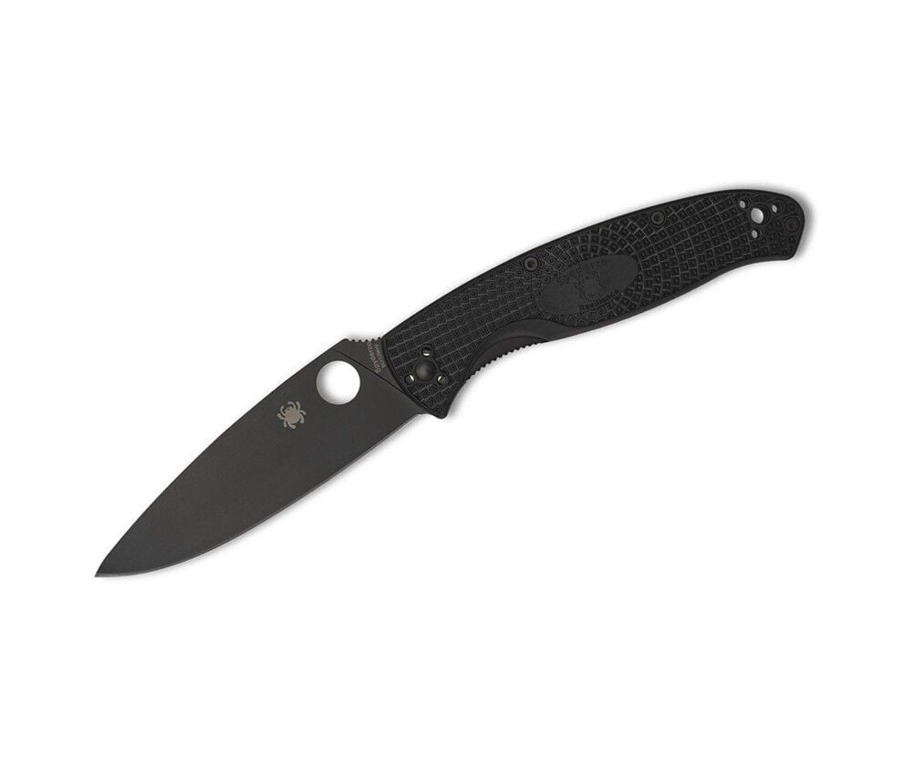Spyderco Resilience Black Lightweight Black Blade PlainEdge Çakı