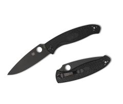 Spyderco Resilience Black Lightweight Black Blade PlainEdge Çakı
