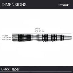 Red Dragon Peter Wright Snakebite Black Racer % 90 Tungsten Çelik Uçlu Dart Oku