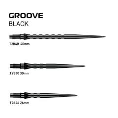 Winmau Switch Grooved Black Points