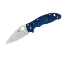 Spyderco Manix 2 Transluscent Handle Blue Plain Çakı