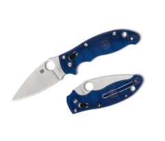 Spyderco Manix 2 Transluscent Handle Blue Plain Çakı