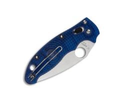 Spyderco Manix 2 Transluscent Handle Blue Plain Çakı